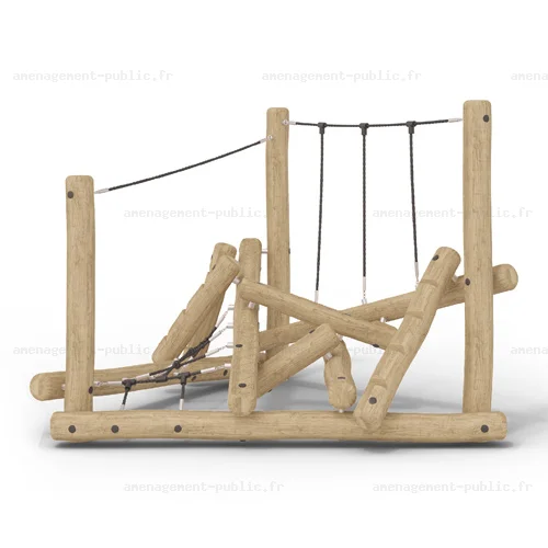 Structure pour aires de jeux extérieurs en bois de robinier